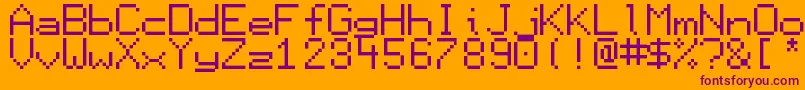 フォントDisplay – オレンジの背景に紫のフォント