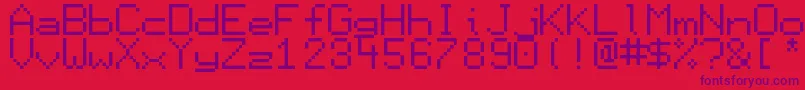 More about Display Font Display Font – Purple Fonts on Red Background