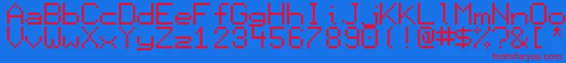 フォントDisplay – 赤い文字の青い背景
