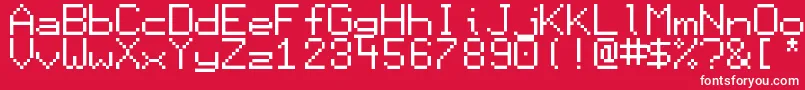 Display Font – White Fonts on Red Background