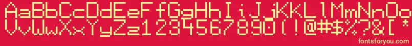 Шрифт Display – жёлтые шрифты на красном фоне