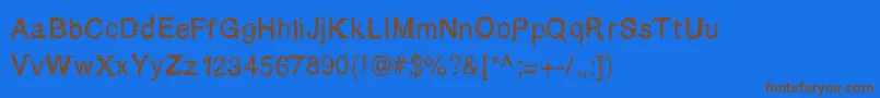 Sparatrap Font – Brown Fonts on Blue Background