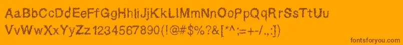 Sparatrap Font – Brown Fonts on Orange Background