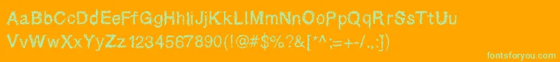Weitere Informationen zur Sparatrap-Schriftart Sparatrap-Schriftart – Grüne Schriften auf orangefarbenem Hintergrund