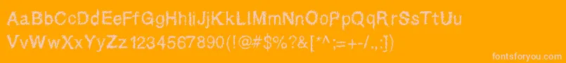 Sparatrap Font – Pink Fonts on Orange Background