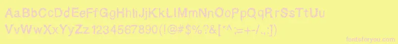 Sparatrap Font – Pink Fonts on Yellow Background