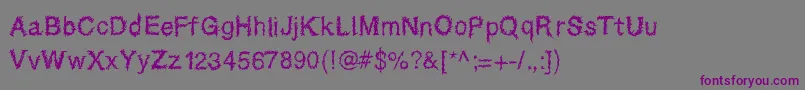Sparatrap Font – Purple Fonts on Gray Background