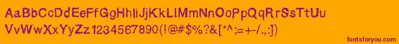 Sparatrap Font – Purple Fonts on Orange Background