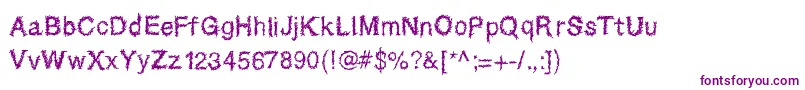 Sparatrap Font – Purple Fonts on White Background