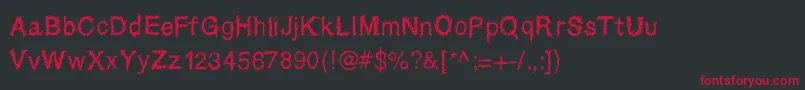 Sparatrap Font – Red Fonts on Black Background