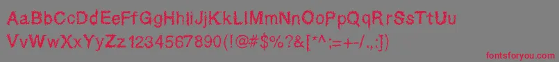 Sparatrap Font – Red Fonts on Gray Background