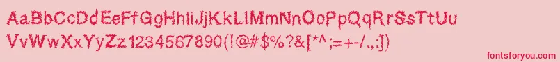 Sparatrap Font – Red Fonts on Pink Background