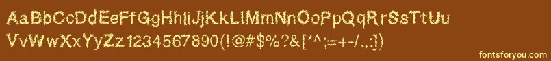 Sparatrap Font – Yellow Fonts on Brown Background