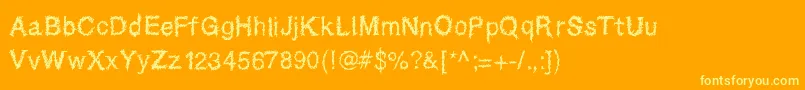 Шрифт Sparatrap – жёлтые шрифты на оранжевом фоне