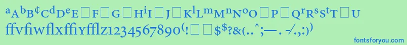 AtlantixProSsi Font – Blue Fonts on Green Background