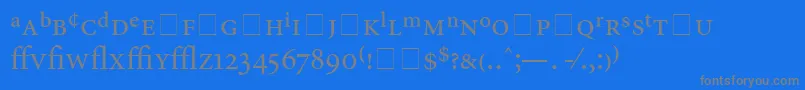 フォントAtlantixProSsi – 青い背景に灰色の文字