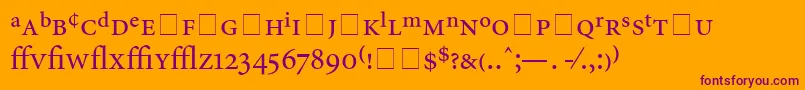 AtlantixProSsi Font – Purple Fonts on Orange Background