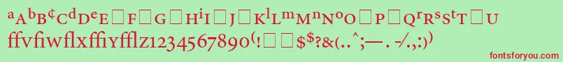 AtlantixProSsi Font – Red Fonts on Green Background