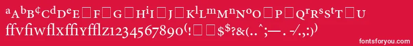 AtlantixProSsi Font – White Fonts on Red Background