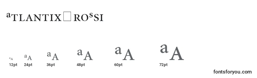 Размеры шрифта AtlantixProSsi