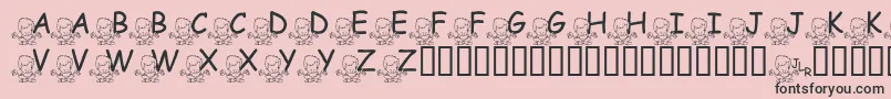 FlMeditatinNate Font – Black Fonts on Pink Background