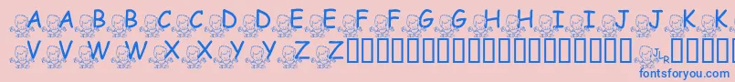 Шрифт FlMeditatinNate – синие шрифты на розовом фоне