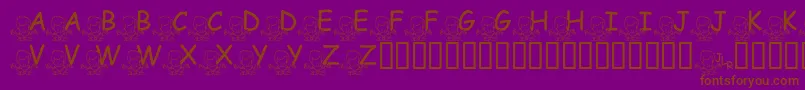 FlMeditatinNate Font – Brown Fonts on Purple Background
