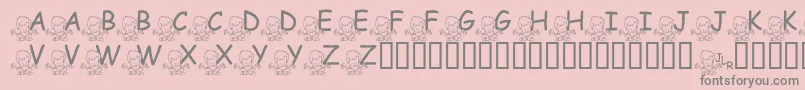 フォントFlMeditatinNate – ピンクの背景に灰色の文字