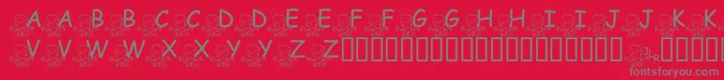 FlMeditatinNate Font – Gray Fonts on Red Background