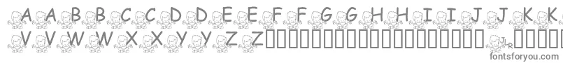 Шрифт FlMeditatinNate – серые шрифты на белом фоне