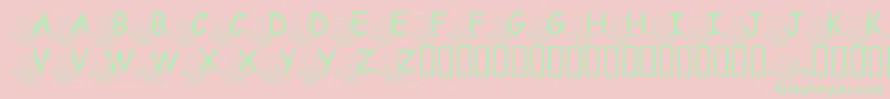 Шрифт FlMeditatinNate – зелёные шрифты на розовом фоне