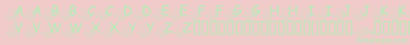 FlMeditatinNate Font – Green Fonts on Pink Background