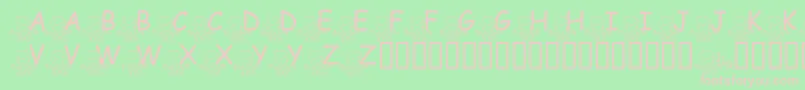 Fonte FlMeditatinNate – fontes rosa em um fundo verde