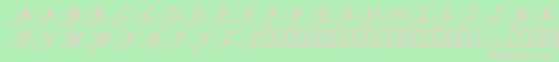 Шрифт FlMeditatinNate – розовые шрифты на зелёном фоне