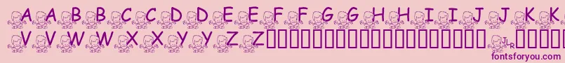 Шрифт FlMeditatinNate – фиолетовые шрифты на розовом фоне