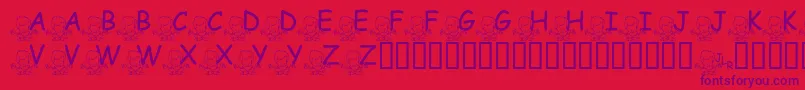 FlMeditatinNate Font – Purple Fonts on Red Background