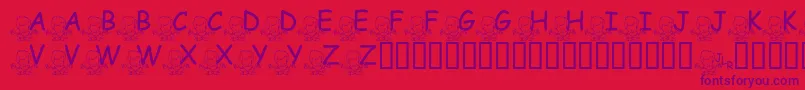 Шрифт FlMeditatinNate – фиолетовые шрифты на красном фоне