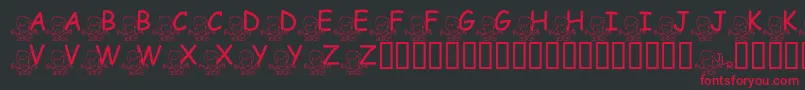 FlMeditatinNate Font – Red Fonts on Black Background