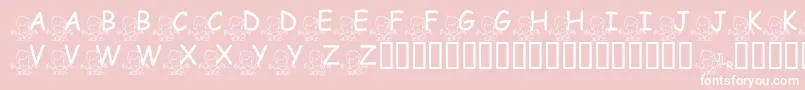 FlMeditatinNate Font – White Fonts on Pink Background
