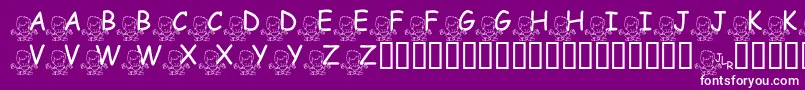 FlMeditatinNate Font – White Fonts on Purple Background