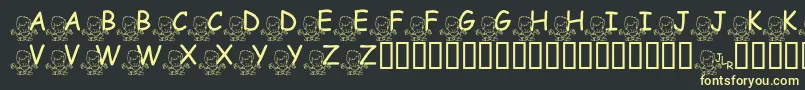FlMeditatinNate Font – Yellow Fonts on Black Background