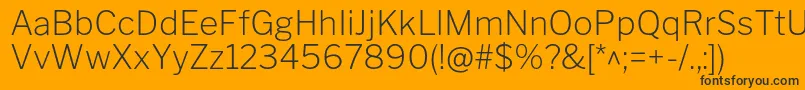 LibrefranklinExtralight Font – Black Fonts on Orange Background