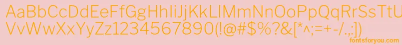 LibrefranklinExtralight Font – Orange Fonts on Pink Background