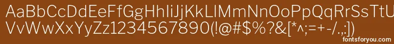 Шрифт LibrefranklinExtralight – белые шрифты на коричневом фоне