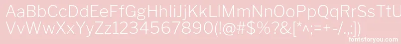 LibrefranklinExtralight Font – White Fonts on Pink Background