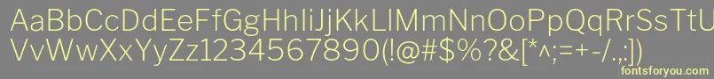 LibrefranklinExtralight Font – Yellow Fonts on Gray Background