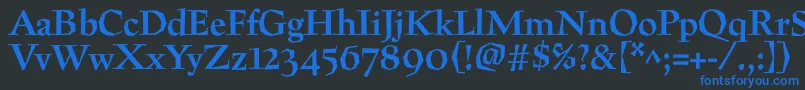 PreissigtextBold Font – Blue Fonts on Black Background