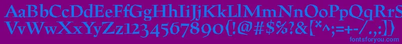 PreissigtextBold Font – Blue Fonts on Purple Background