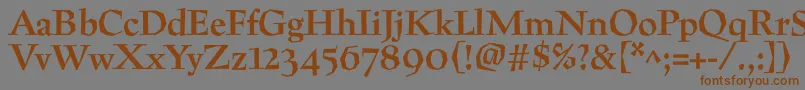 PreissigtextBold Font – Brown Fonts on Gray Background