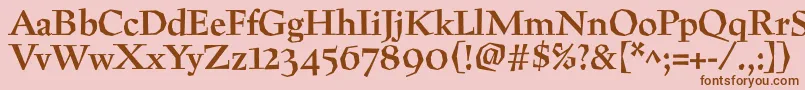 Шрифт PreissigtextBold – коричневые шрифты на розовом фоне